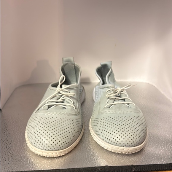 Spring Step Light Blue Perforated Flats - Picture 1 of 6
